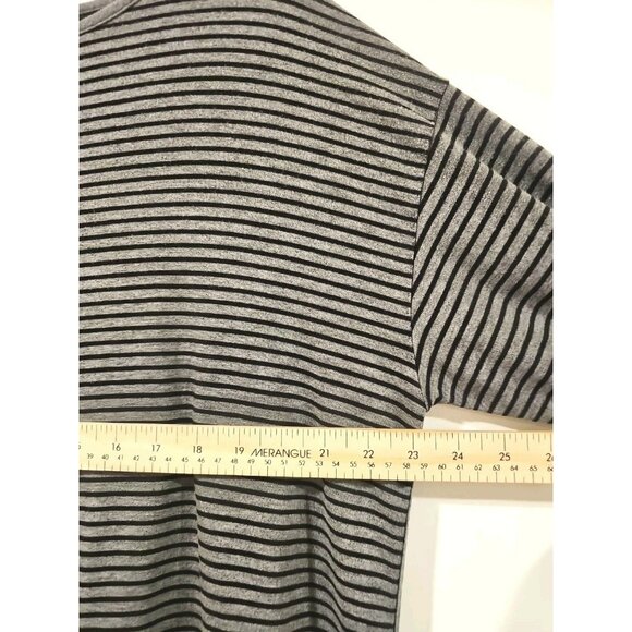 EILEEN FISHER Top Medium Tunic Stretch Tencel Terry Striped Long Sleeve Gray USA - Picture 7 of 11